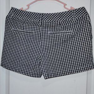 Checkered Black and White Shorts
